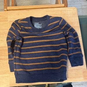 Cat & Jack Navy and Brown Striped Sweatshirt
